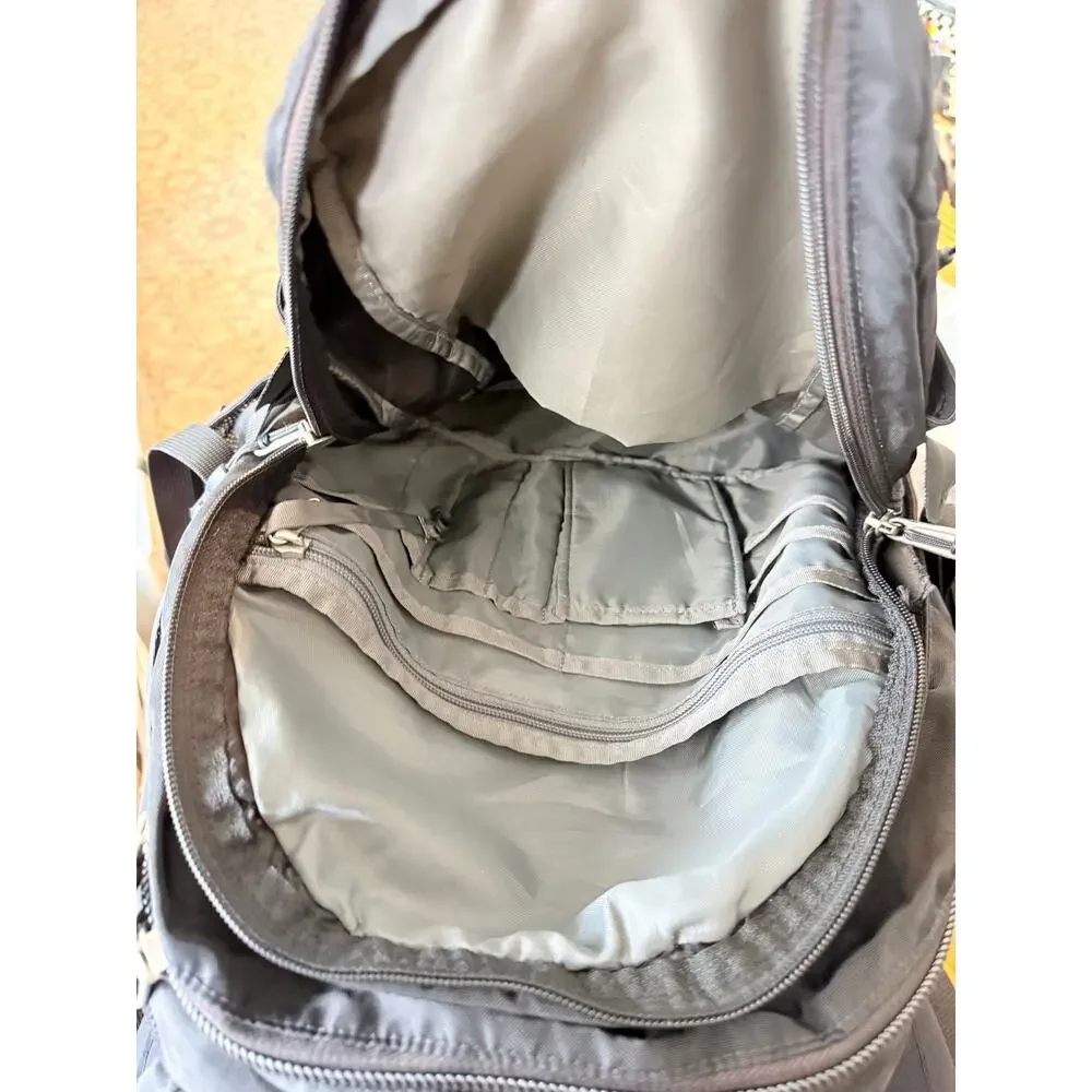 The North Face Recon Backpack Black Gray Laptop School Hiking Travel Bag